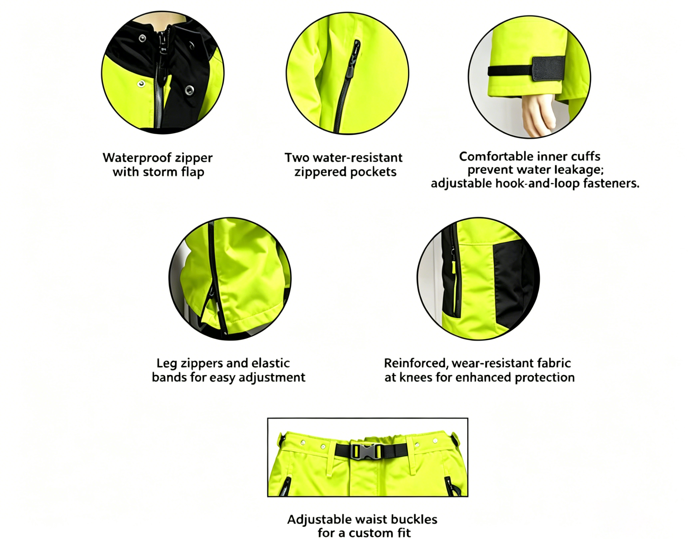 Adjustable Cleaning Protective Clothing Marine Waterproof Clothing For Pressure Washing