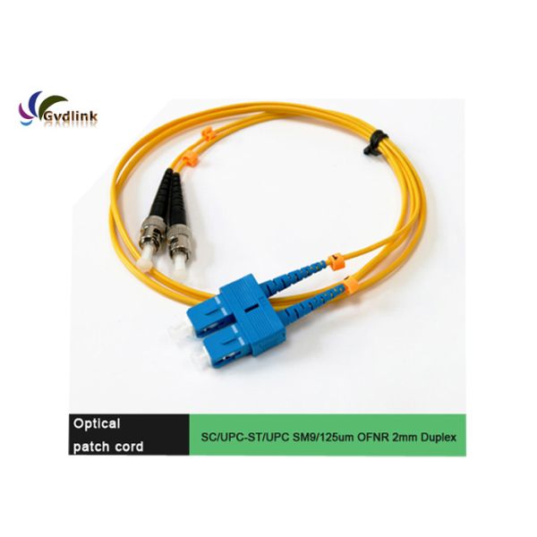 Кабель заплаты волокна SC/UPC-ST/UPC SM 9/125um 2mm OFNR