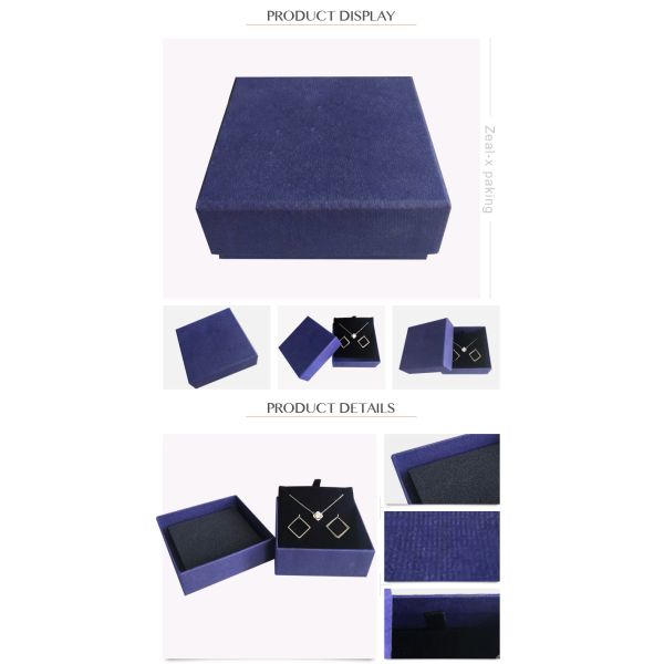 Custom Color Paper Gift Box Cardboard Jewelry Paper Set Packaging With Foam
