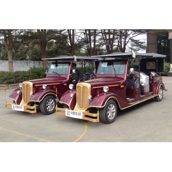 Автомобиль 11 Seater электрический винтажный осмотр достопримечательностей с мотором представления тракции 7.5KW