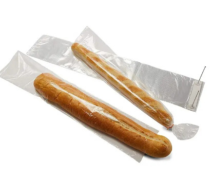 Sacs à pain en plastique perforés respirants sacs d'emballage alimentaire en coton