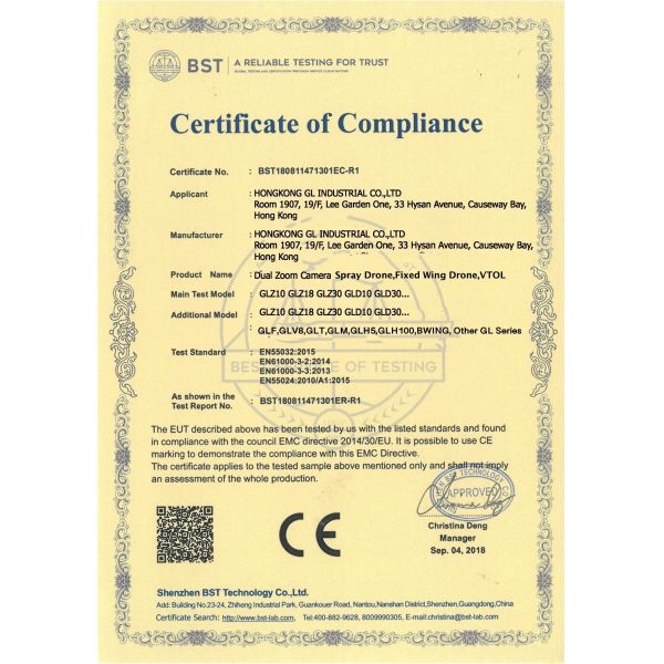 HongKong GLK Industrial Co., Limited Certifications