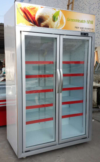 Éventez le congélateur en verre de refroidissement de porte avec le Temp -18~-22℃ de rayonnage réglable