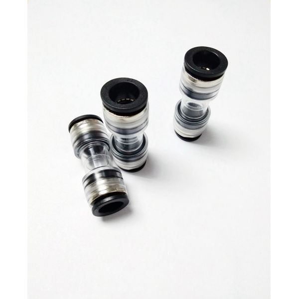 Round HDPE  12mm To 12mm  Microduct Connectors /  Couplings Transparent