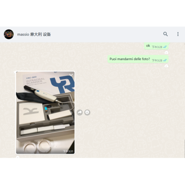 YUCERA YRC-S03 204g Lightweight Intraoral Scanner with ≤15μm Accuracy and 90s Full Arch Scan for Dental Labs