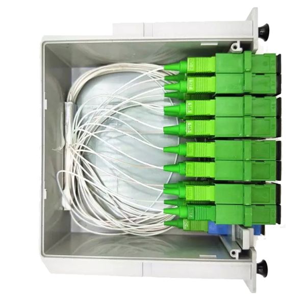 1X2 1X4 1X8 1X16 Waveguide FTTH PLC Splitter Box With Sc