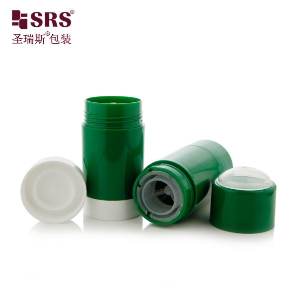 D048 Injection Custom Green Color Plastic PP PCR Deodorant Stick Container Wholesale Luxury Cosmetic Packaging