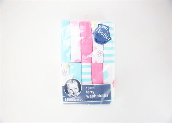 Modern Fashionable Baby Bath Wash Cloth , Pink Baby Washcloths AZO Free