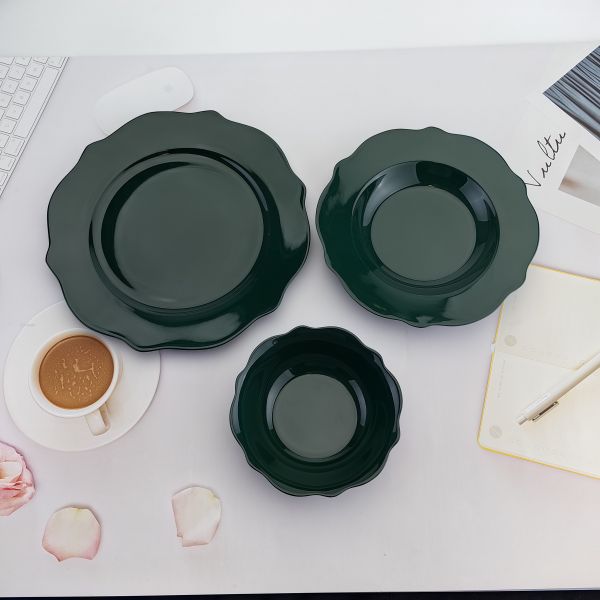 porcelain color glazing  dinner set