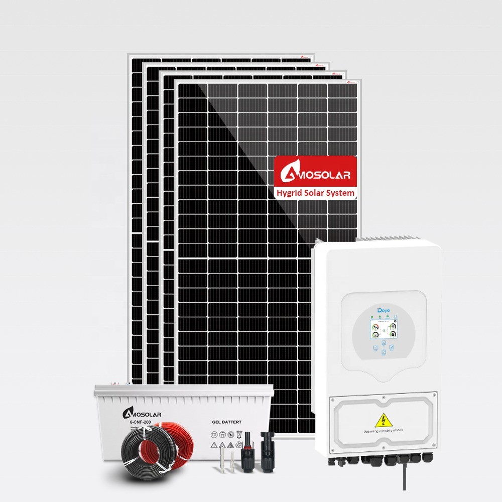 Комплект системы солнечной энергии Amosolar для дома 5kw 8kw 10kw Гибридный одно