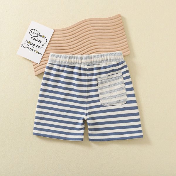 Basic cotton fabric plain clothing manufacturers custom half pants elastic waist shorts for baby boy