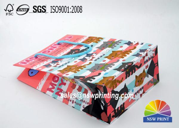 Matt Laminated Full Color Printintg Cartoon Custom Paper Shopping Bags