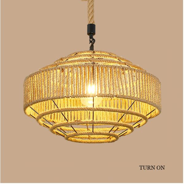 Retro Nordic Chandelier Clothing Store Industrial  Rope Headlight Lamp（WH-VP-202)