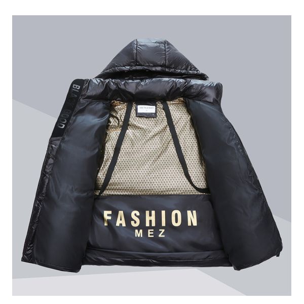 Unisex Casual Print Mechanic Duck Down Winter Clothing Light Weight Feather Puffer Coat