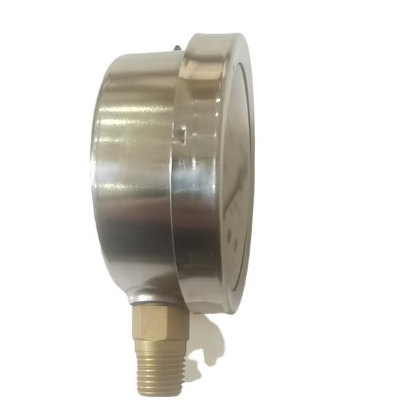 2-1/2 Liquid filled Pressure Gauge,bayonet, 1/4 NPT lower mount,0-10,000 psi/bar, stainless steel case