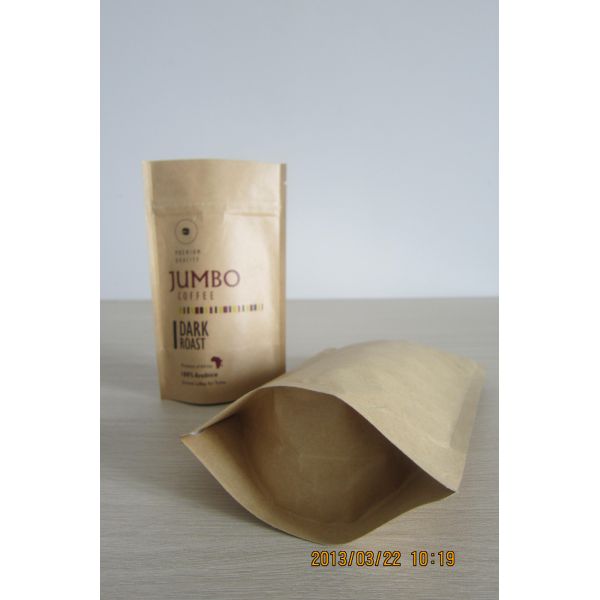 Aluminium Foil Stand Up Pouch For Coffee Packaging bags , food organizer bag