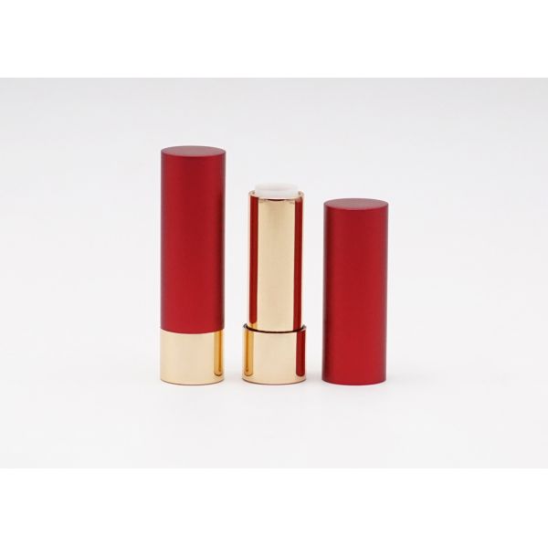 случай трубки алюминиевой красной губной помады золота 3.5g модной пустой упаковывая