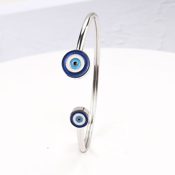 Titanium steel Demon Eye bracelet custom package logo material drip oil processing hand polishing accessories