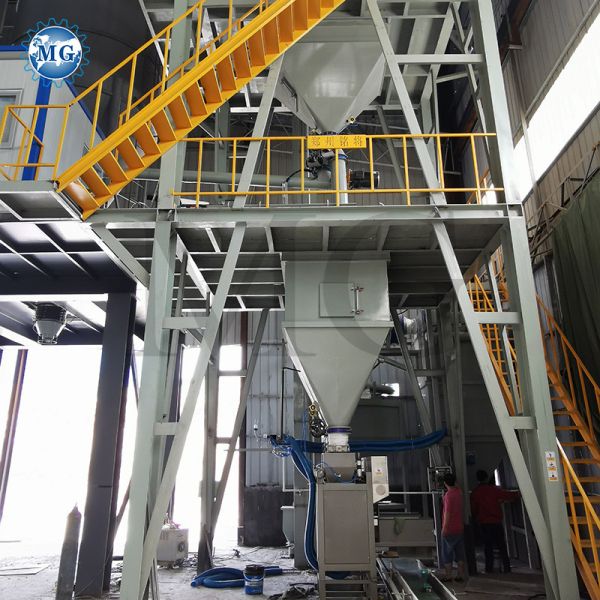 Automatic Feeding Dry Powder Mortar Mixer Machine Wall Putty Plaster Skim Coat Mixing Equipment Floor Tile Adhesive Manufacturing Plant