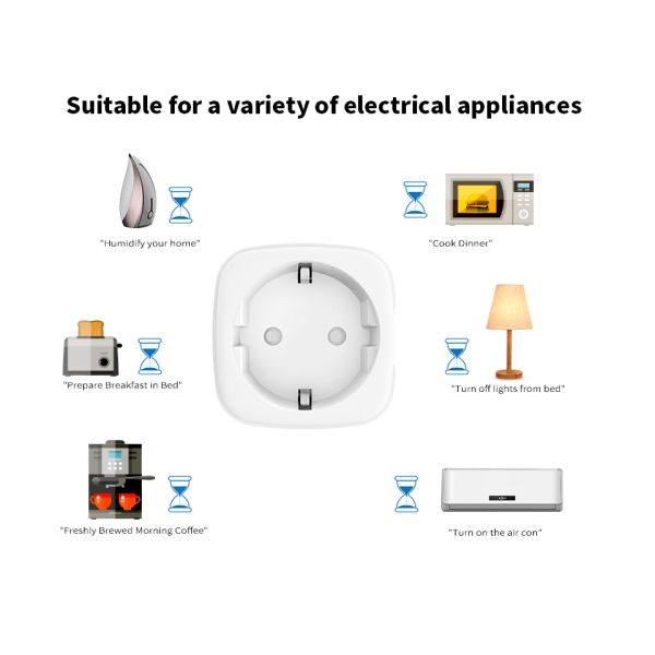 EU 3.0 Zigbee Smart Socket Outlet Plug Power Monitor For Energy Saving 3680W