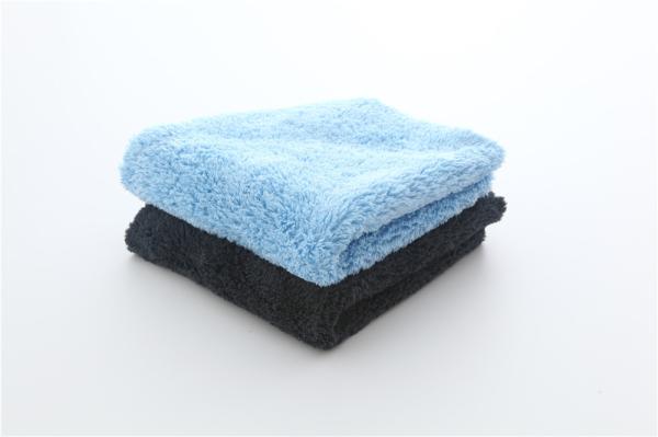 40x40cm blue color microfiber microfibre plush coral fleece towel