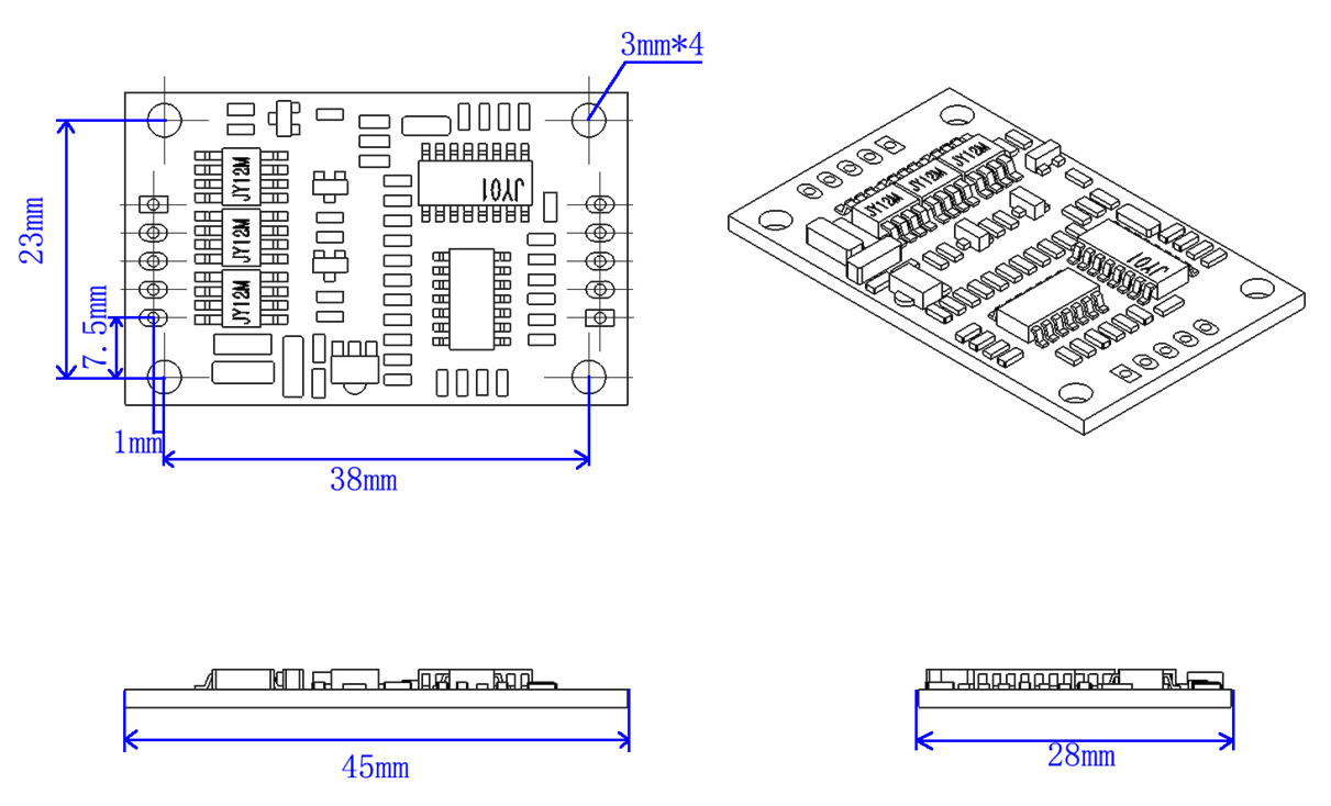 Мини размер JYQD водителя 3A мотора DC Arduino 24V безщеточный настоящий компактный - доска водителя V6.7