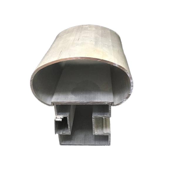 Custom Aluminum Handrail Profile Stair Handrail Wood Grain Railing Profile Oval Aluminum Tube