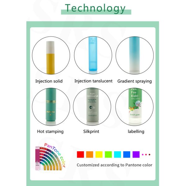 Metal Roller Ball Plastic Refillable Roll On Bottle 8ml for Perfume Essential Oil