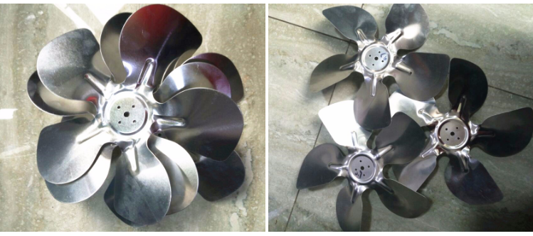 Custom Metal Stamping Parts 200 mm Fan Spare Parts Aluminum Fan Blade for Air Cooling