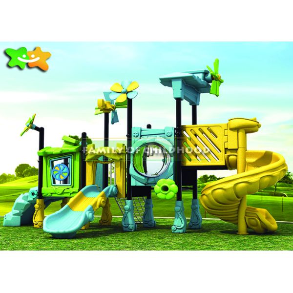 High Strength Outdoor Plastic Slide , Backyard Playground Equipment Anti Crack