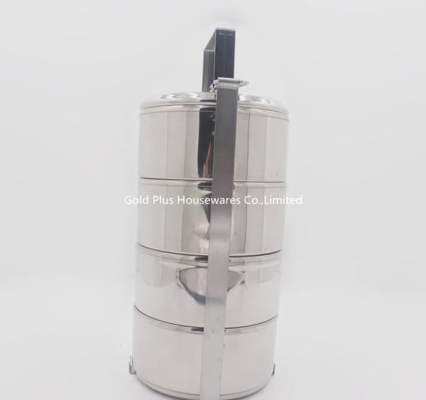 14cm 5 Layers thailand tiffin with handle stainless steel food packaging container