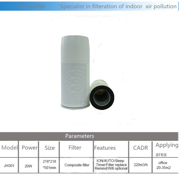 Child Lock 12h 220m3/H 20W Hepa Certified Air Purifier