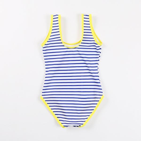 Kid's  icecream spripe print  sport style swimwear one piece swimsuit