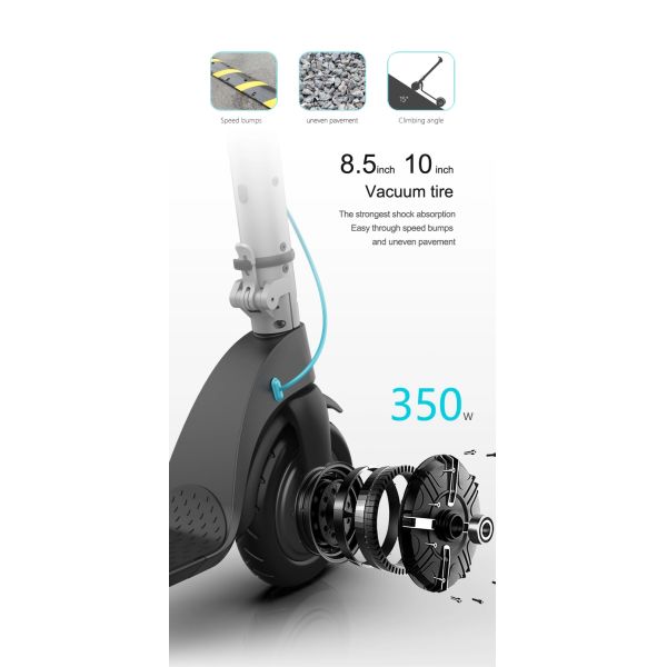 Light High Speed Electric Scooter For Adults 2 Wheel Double Brake LED Display