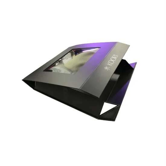 Screen Print Magnetic 250g Folding Packaging Boxes With Clear PVC Window