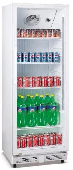 310L upright single door ABS inner direct cooling commercial display beverage cooler/display fridge/beverage showcase