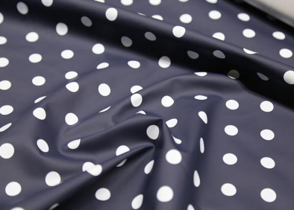 Blue Printed Leather Fabric For Clothing , Semi - PU Artificial Leather Fabric