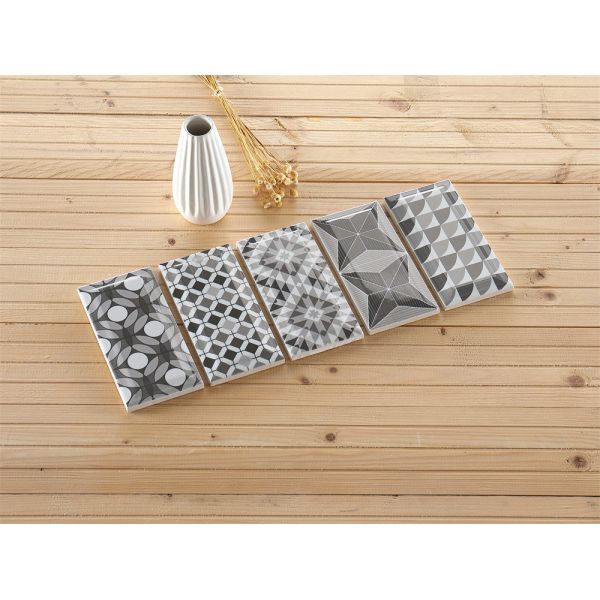 Grey 75x152mm Clay Indoor Wall Tiles for Kitchen Bathroom