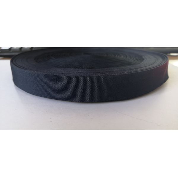 2 Cm Dark Blue Polyester Webbing Tape / Knitted Ultra Thin Webbing Handbag Strap