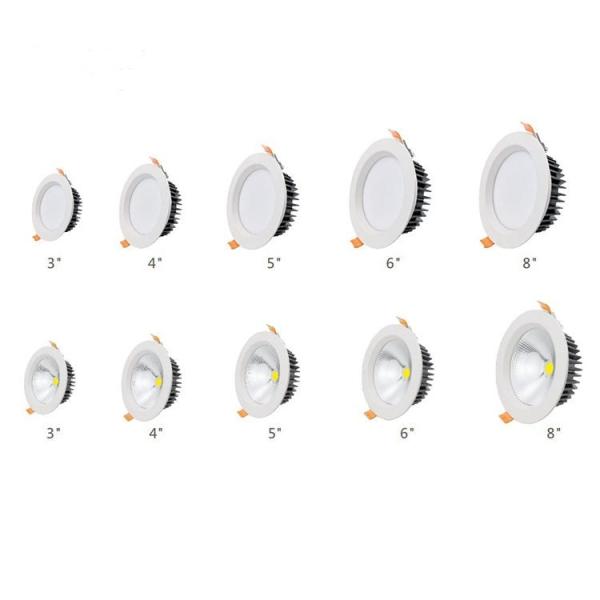 A iluminação Recessed conduzida 6 polegadas branca 30w Recessed Downlight antiofuscante