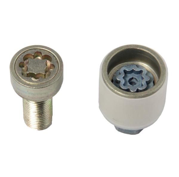 Stamp T Car Wheel Security Bolts , Zinc Plate Locking Lug Bolts 10.9 Solid