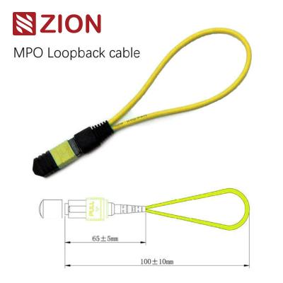 Módulo/cabo de loopback de fibra óptica monomodo MPO de 12 fibras