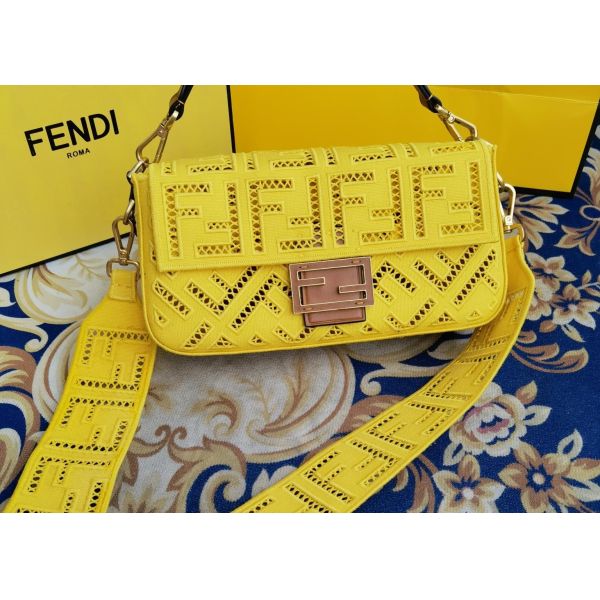 Newest Baguette Bag Embroidery Series Cross-Body Bag F Letters Pattern Embroidered Straps Bag