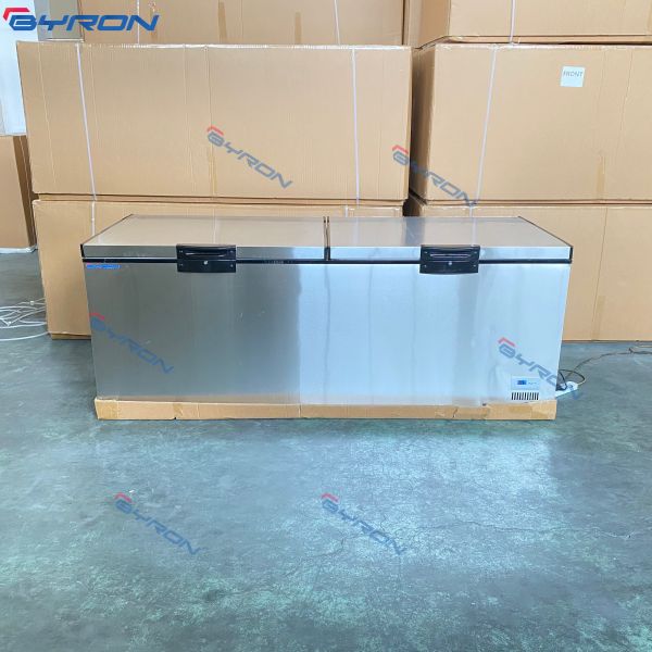 Stainless Steel Ice Cream Chest Freezer Supermarket Ice Cream Deep Freezer