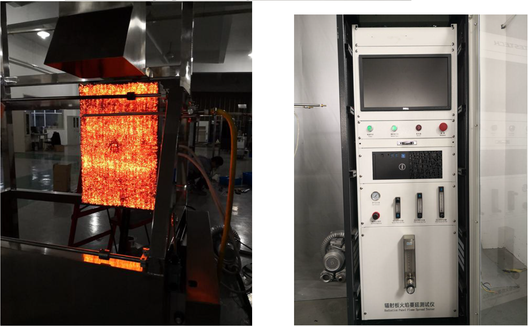 ASTM E162 / ASTM D 3675 Устройство для испытания распространения пламени на радиационной панели для материала железнодорожного поезда