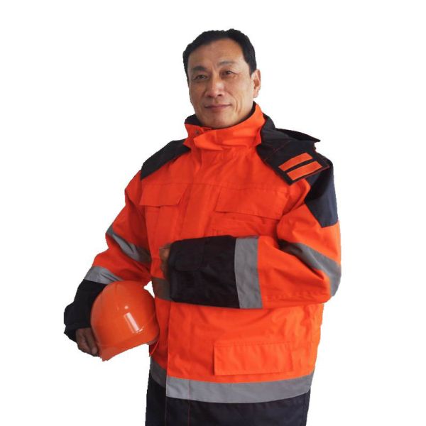 5 In 1 Industrial Work Jackets / 300D Polyester Waterproof Hi Vis Work Jackets 
