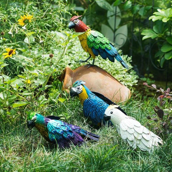 Arte criativa da jarda do pavão do metal da natureza do ornamento da jarda do pavão do metal