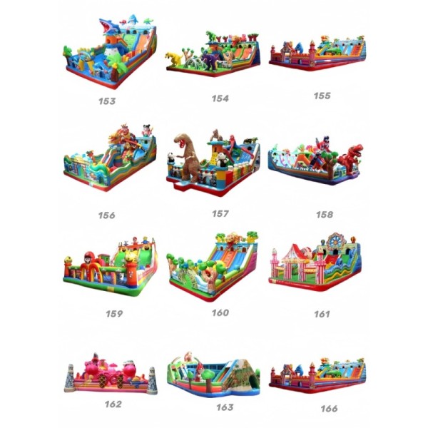Custom Logo Printed Inflatable Dinosaur Bouncy Castle 13x13 Bounce House for Products