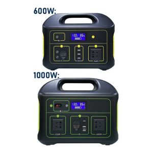 Batterie portative pratique de centrale électrique 1000W 600W pour l'urgence de voyage