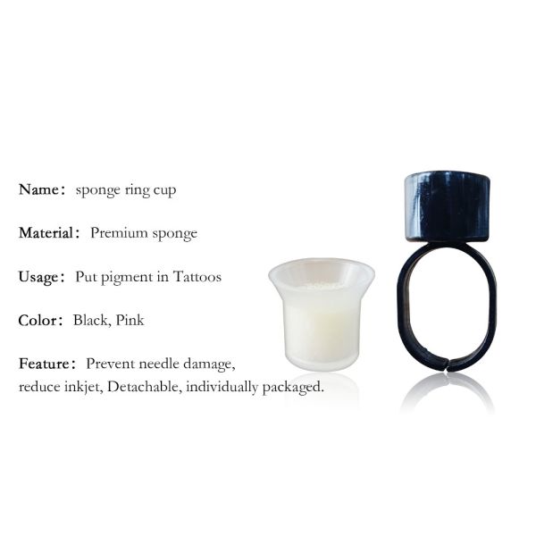 Matière plastique de Ring Cups Soft Silicone And de Microblading d'accessoires de colorant jetable de tatouage